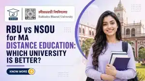 RBU vs NSOU for MA Distance Education